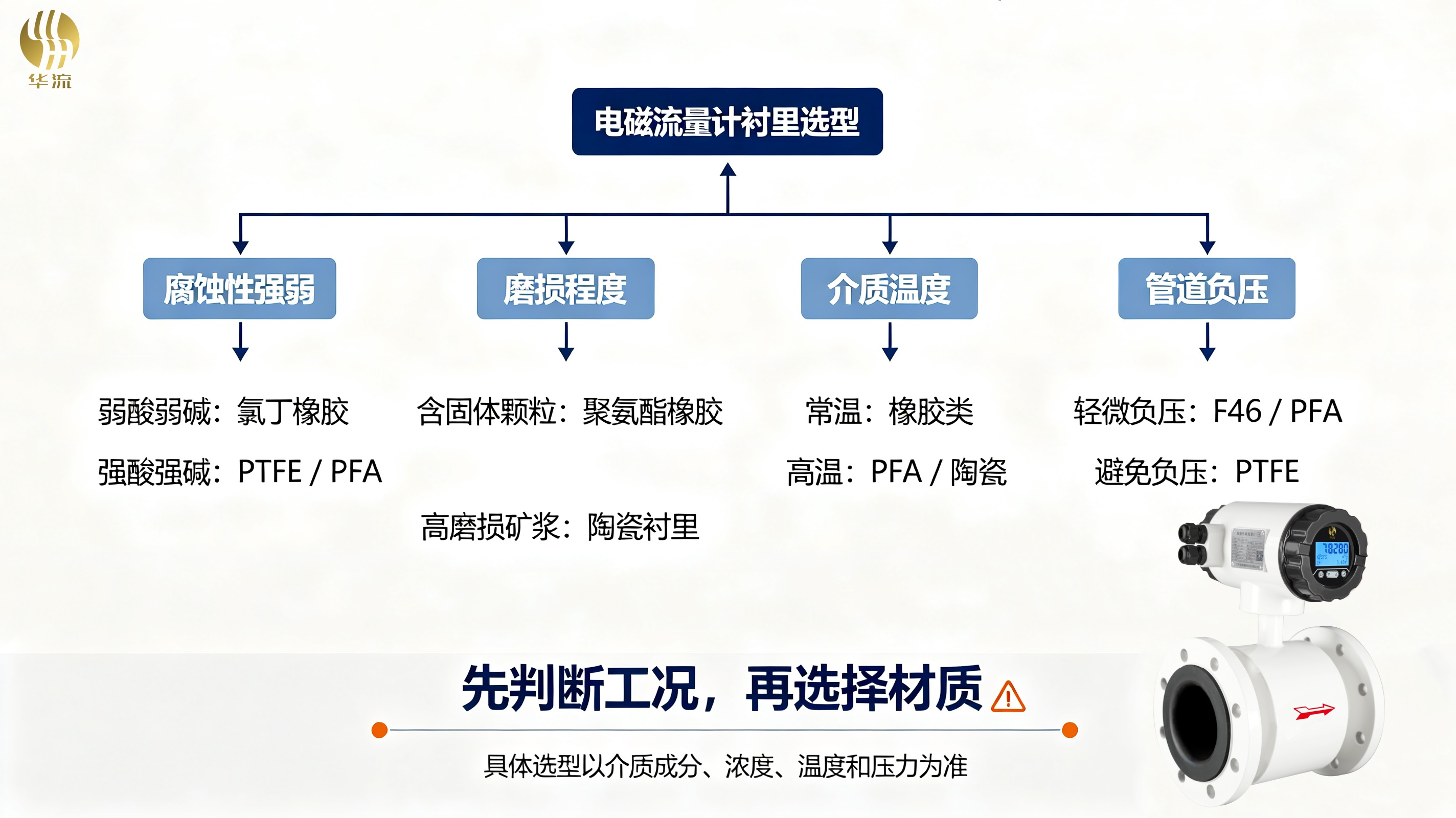 电磁流量计衬里如何选型